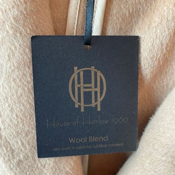 House of Harlow 1960 Camel Wool Blend Coat Size X-LARGE NWT - Picture 11 of 13